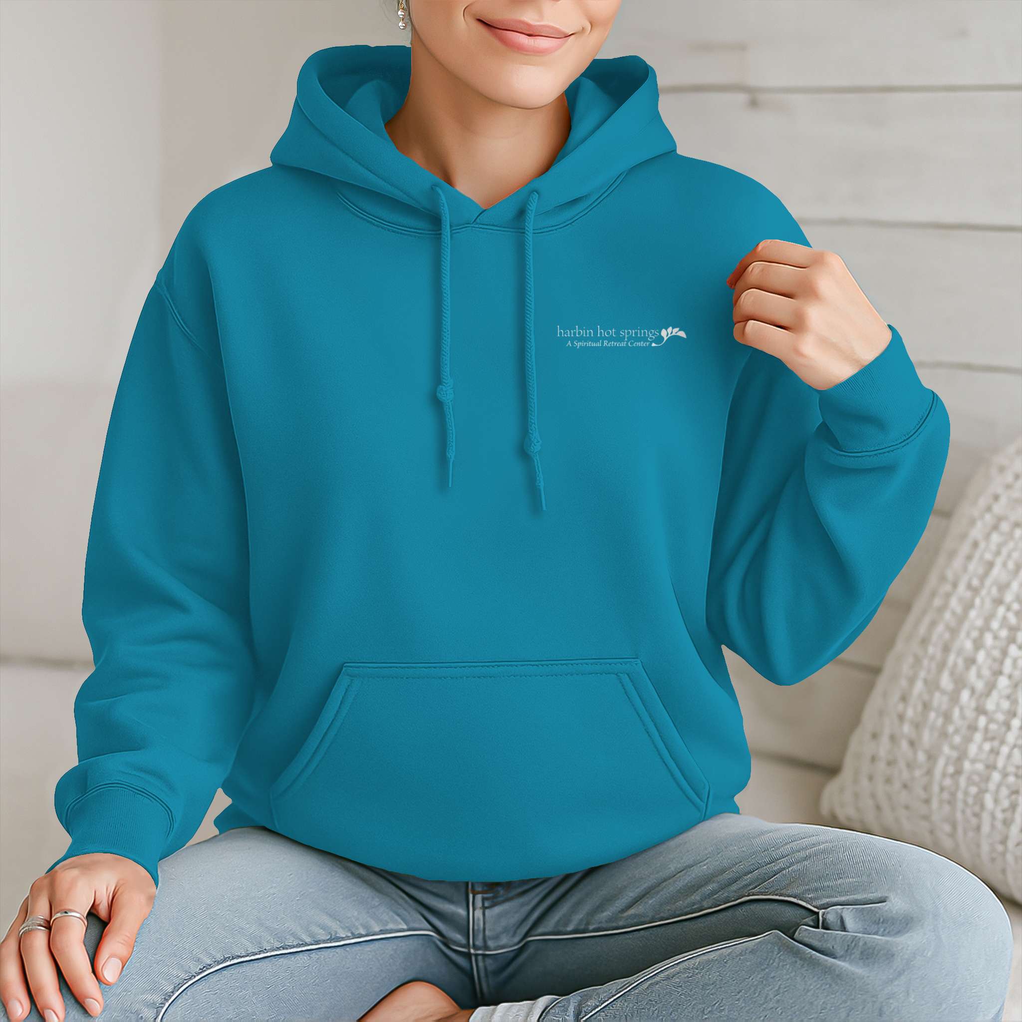 Turquoise Pullover Hoodie