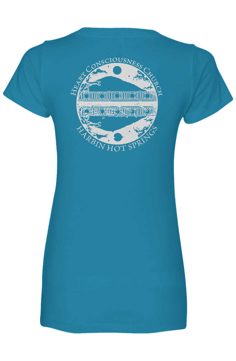 Women's V-neck Circle Back Logo Tee