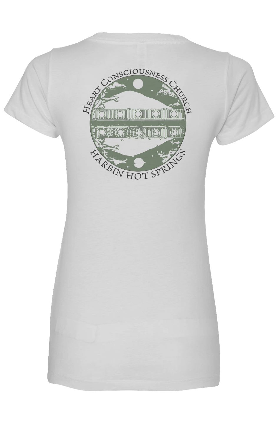 Women's V-neck Circle Back Logo Tee