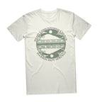 Cotton Green & Black Logo on Natural T-Shirt