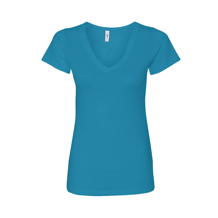 Women's V-neck Circle Back Logo Tee
