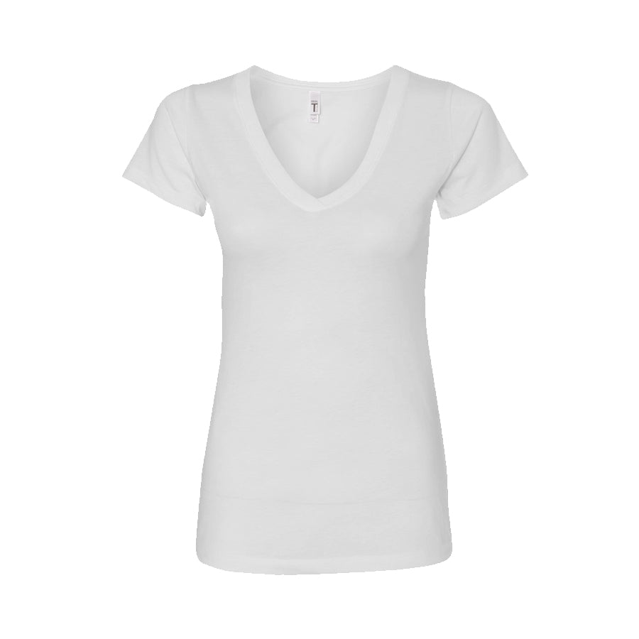 Women's V-neck Circle Back Logo Tee