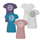 Women's V-neck Circle Back Logo Tee