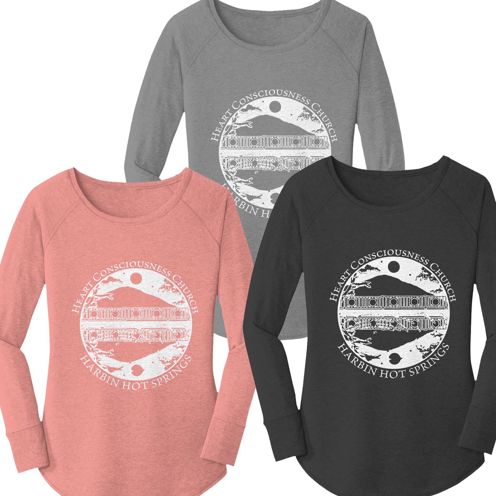 Women's Tri-blend Long Sleeve Tunic Logo Tee